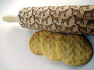 LABRADOR Embossing Rolling Pin Engraved Dough Roller Labrador Dog Pattern