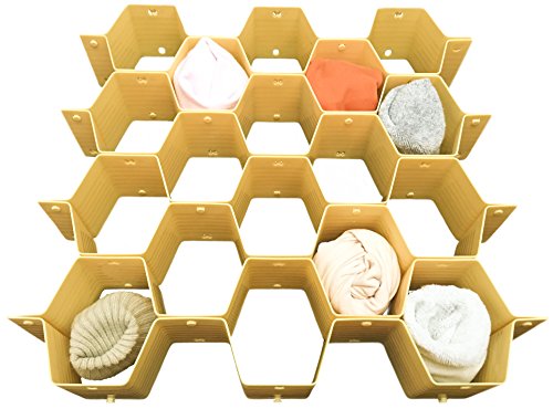 Zoie-Chloe-18-Compartment-Honeycomb-Drawer-Divider-Organizer-Underwear-Socks-Bras-Ties-Belts-Scarves
