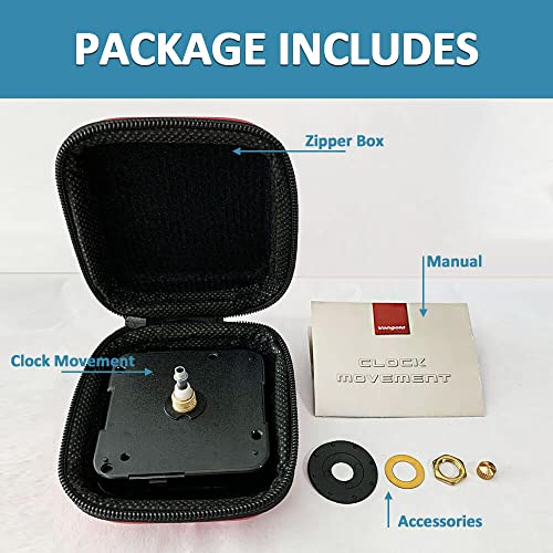 Clock Quartz Mechanism Battery Operated Clock Movement For Diy Repair Part Replacement (Black-01) #TOP1