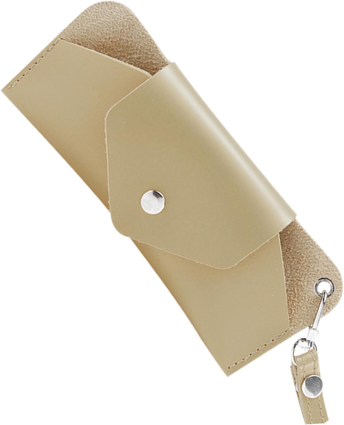 Portable Eyeglass Pouch Hanging Neck Glasses Case in Khaki for Outdoor Use, Lightweight Convenient Eyeglasses Accessory Bag with Sturdy Fabric for Women