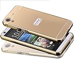 HTC Desire 626S Case, HTC Desire 626 Case, TabPow Mirror Case Series - Electroplate Bumper Bling Luxury Slim Hard Back Case Cover For HTC Desire 626S/626, Gold