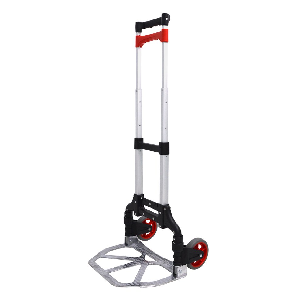 Foldable Aluminum Hand Truck Heavy Duty Folding Lightweight Dolly Cart with Bungee Cord