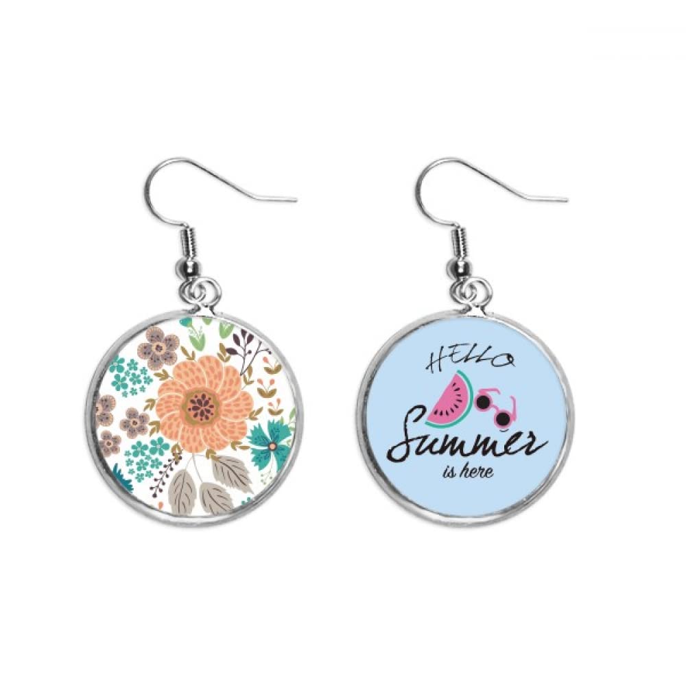 Pendientes de sandía y planta de flores para pendientes de lóbulo 5