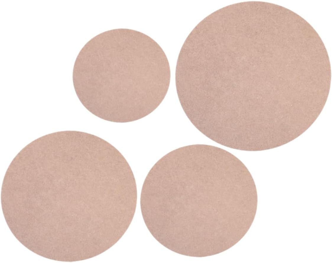 4pcs Round Pottery Wheel Bats for Throwing, Khaki Fiberboard