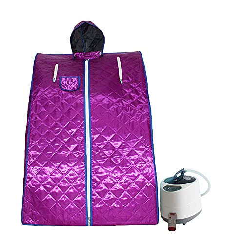 KOVFBRO Tienda de Sauna Sauna portátil en casa Sauna Sauna de Vapor residencial Personal 220V 4L 2000W (1,5 años de garantía) Púrpura
