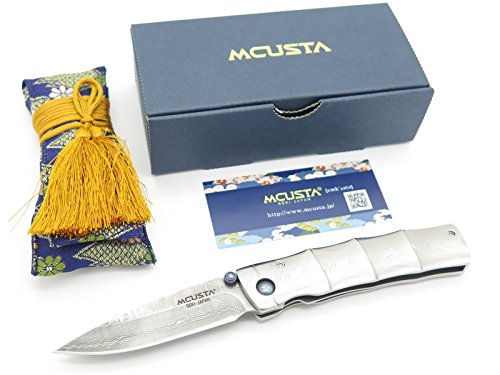 Mcusta Seki Japan Take Mc-33D Vg-10 Damascus Bamboo Small Folding Pocket Knife #TOP1