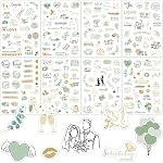JOYEASE – 230 Sticker Hochzeit Gästebuch, transparente Aufkleber Hochz