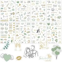 JOYEASE – 230 Sticker Hochzeit Gästebuch, transparente Aufkleber Hochz