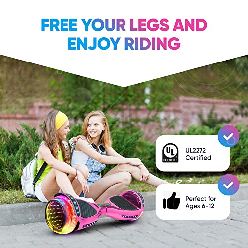 Image of Hover Board with Bluetooth, LED Lights & Non-slip Footpads