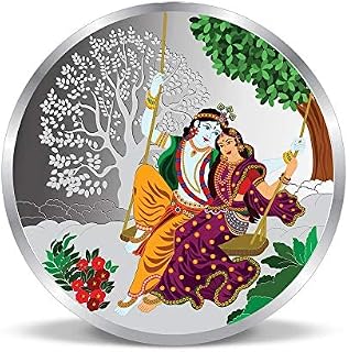 Precious Moments Radha Krishna Silver Coin 10 Gram | 20 Gram | 50 Gram | 100 Gram BIS Hallmarked Round Square Flower Shape... Price In India
