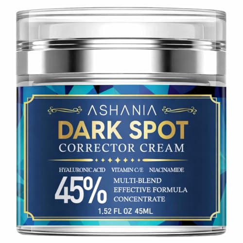 Ashania Dark Spot Remover Face Cream : Face and Body Cream for - Sun Spot, Age Spot, Brown Spot, Face Cream for All Skin Type 1.52 oz 45ml