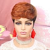 VRZ Pixie Cut Wig Human Hair Straight Short Wigs for Black Women 100% Brazilian Hair Glueless Full Machine Made Wigs Color P1B/33#