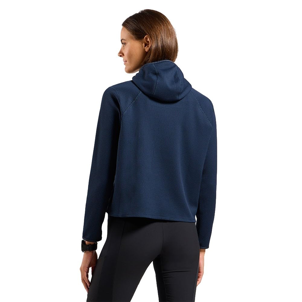 Odlo Cubic Midlayer Hoodie Damen | Wandershirt mit Kapuze | Regular Fit