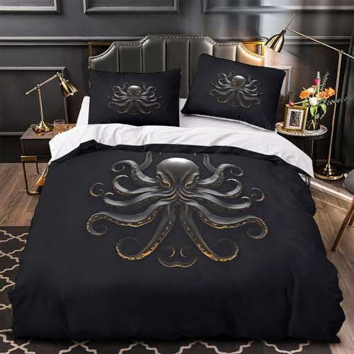 Housse de couette fermeture éclair 220x240cm microfibre ultra douce effet 3D - 2