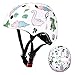 Wdmiya Casque Vélo Enfant Filles Garçons Casques Enfants 2-6 Ans Casque Ajustable Ptotection pour Cyclisme Roller Skateboard Scooter Trottinette Dinosaur (Blanc, Diamètre 51-54 cm)