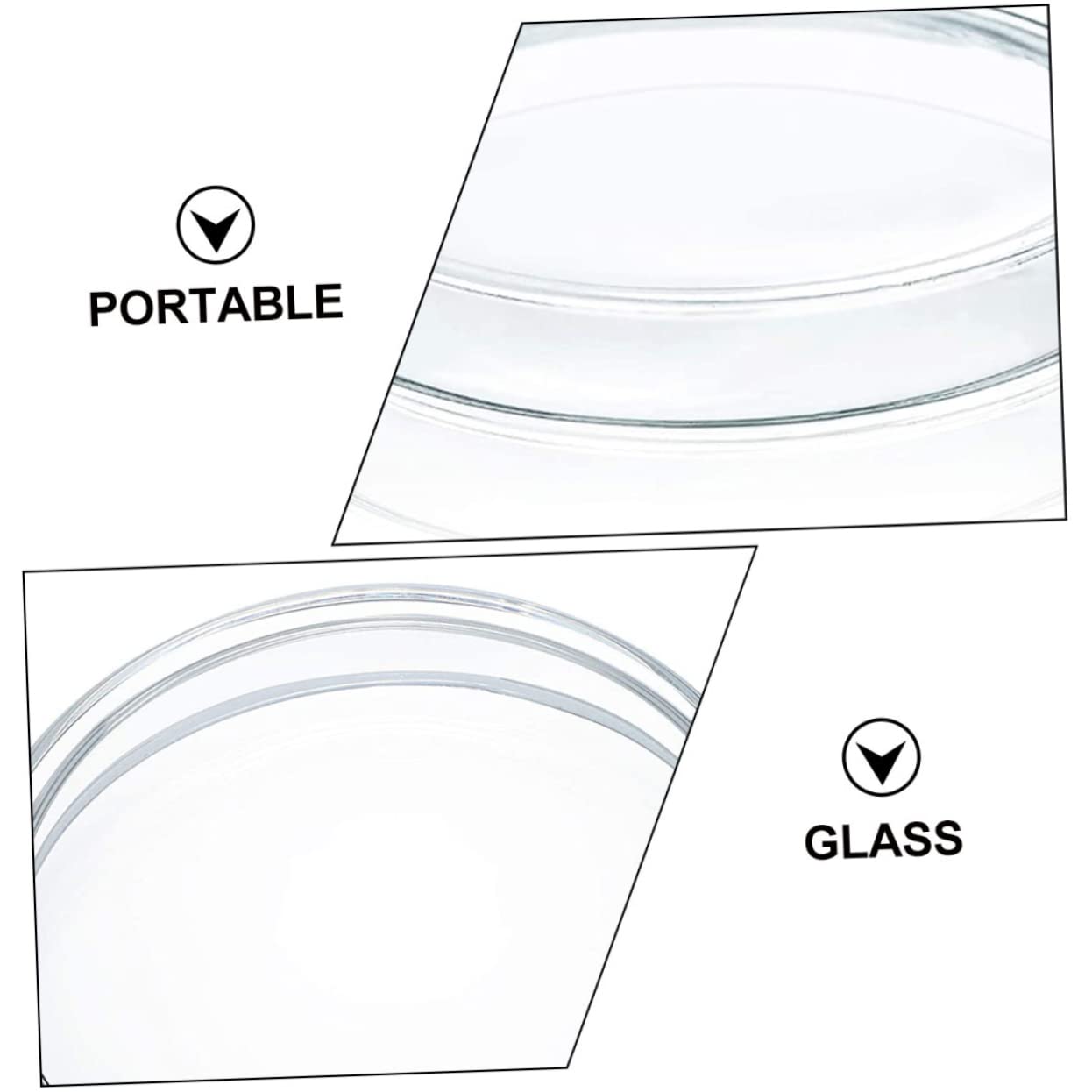 OUNONA 5pcs Petri Dish Lab Petri Plates Clear Petri Plate Tissue Culture Plate Lab Dish Culture Dish Lab Pipettes Dish Specimen Dish Cell Dish Laboratory Dish Transparent Glass