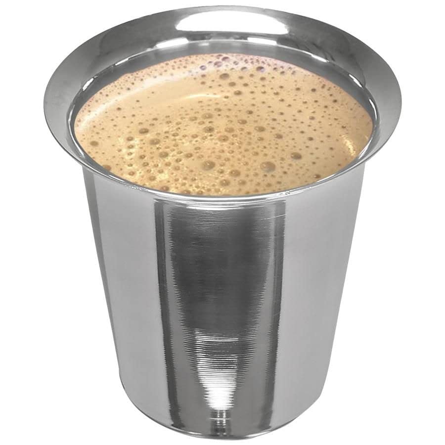 Image of Royals |Pack of 3 |Stainless Steel Indian Traditional Tea /Coffee Glasses | Steel Glass for Kids |Steel Glass|Tea Glass|Coffee Glass| (3)