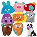 ATROFY Dog Toys No Stuffing,8 Pack Dog Squeaky Toys Crinkle Dog Toys for Small Medium Dog,Durable Plush Dog Toys for Aggressive Chewers,Cute Puppy Toy (8Pcs Textured Animals)