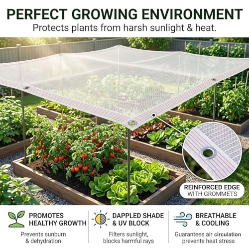 Filet d'ombrage de jardin avec protection UV bâche maille HDPE