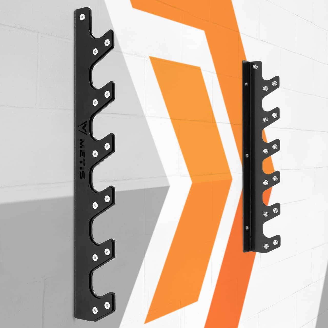 METIS Wall Mounted Barbell Rack - 6x Barbell Capacity