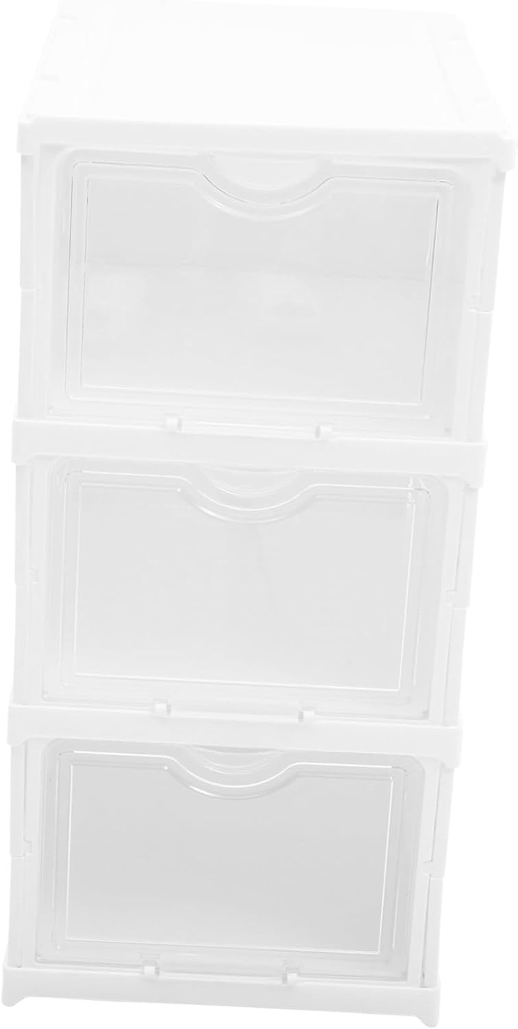 INOOMP Stackable Clear Shoe Storage Boxes with Lids Material Design for Easy Access Space Saving Multilayer Organizer for Sneakers and Shoes Container