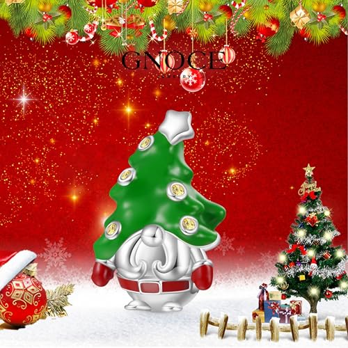 Image of GNOCE Christmas Charm Silver Plated & Sterling Silver Bracelet Gift