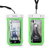 Dandycase SLIM Waterproof Case for Apple iPhone 5S / 5 / 5C & Apple iPod Touch 5 (Will NOT fit other smartphones) - IPX8 Certified to 100 Feet [Retail Packaging by DandyCase] (Neon Green)