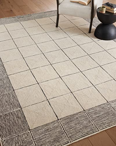 Image of Loloi Chris Loves Julia Francis Cream /Black 9'-3 inch x 13' Area Rug