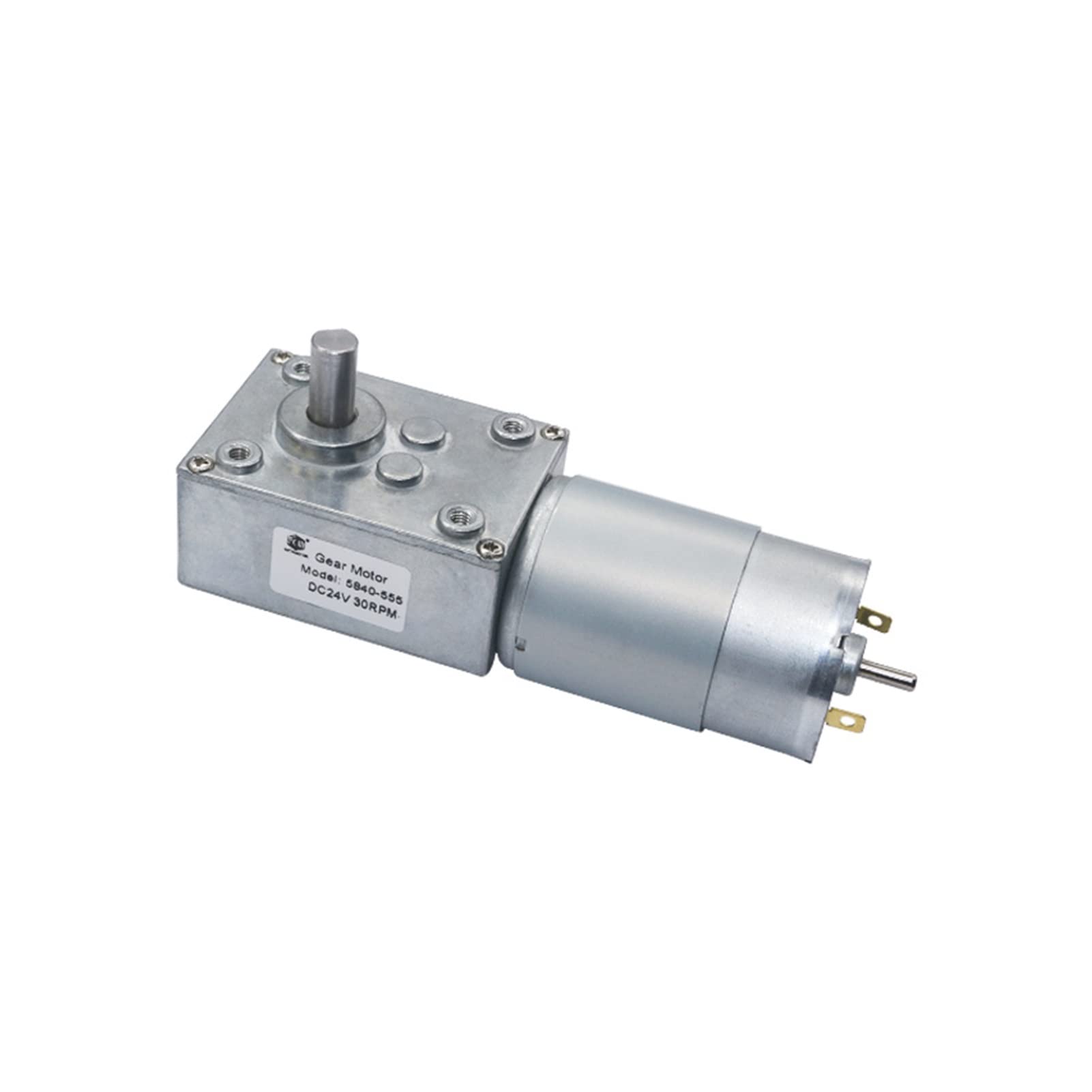 FCARUMIQP DC Motor Strong Torque Worm Drive Reducer 60kg.cm for Curtain Vending Advertisement Machine Geared 5840-555 : 160 RPM, Voltage 24V(24v,160 rpm)