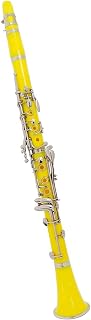 Clarinete Clarinete ABS para principiantes, 17 teclas, si bemol, amarillo, con funda de tela