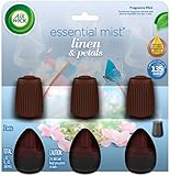 Air Wick Essential Mist Refill, 3ct, Linen & Petals, Air Freshener, Essential Oils