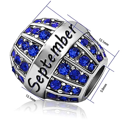 Birthday Cake Birthstone Jan-Dec Crystal Charm Womens Beads Charms for Bracelets Mother Son Daughter Mom Wife Sister Jewelry3