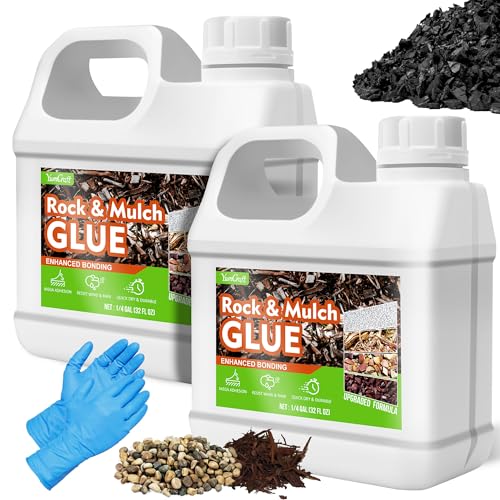 Pegamento de grava de 2 l, extra fuerte para piedra/Grava – Sellador de piedras aglutinante para piedras de piedra, uso universal para paisajismo, caminos de jardín, placas de terraza, grava