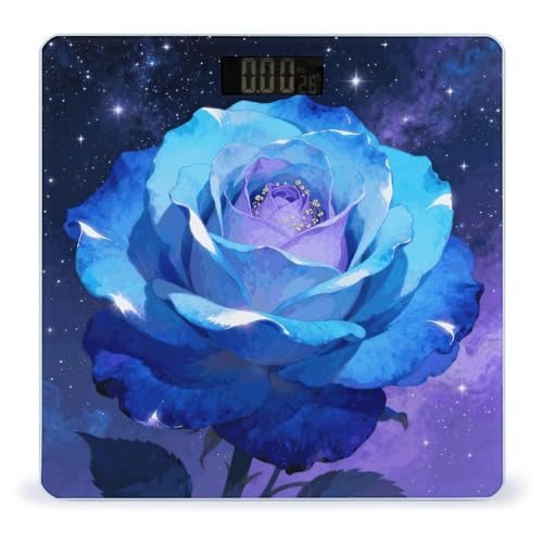 Báscula digital de baño azul rosa estable precisa miniatura 1