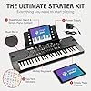 RockJam 49 Key Keyboard Piano with Power Supply, Sheet Music Stand, Piano Note Stickers & Simply Piano Lessons.