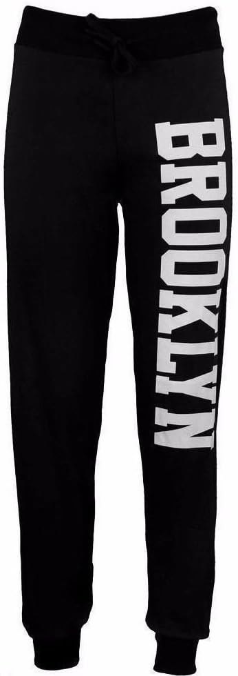 Rimi Hanger Womens Brooklyn Print Trouser Ladies Brooklyn Bottoms Jogging Pants Trouser US 4-10