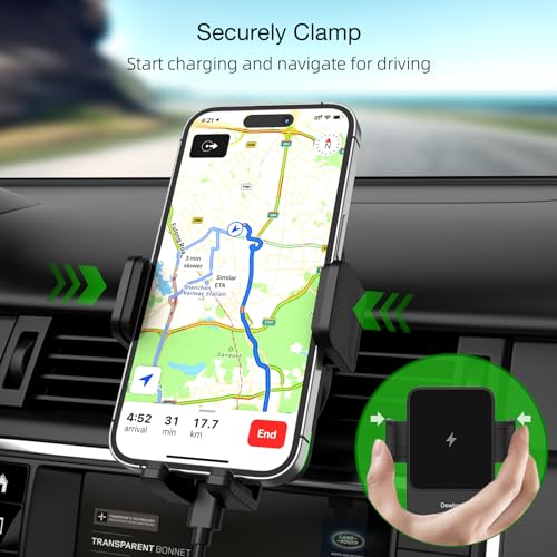 Wireless Car Charger 15W Qi Charging Vent Mount