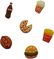 Vista 4 de Botones Galore - Juego de adornos con parte trasera plana, 25 resinas para alimentos y 75 accesorios, 100 piezas