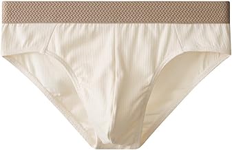 Men's Soft Cotton Briefs Designed with Bulge Bag, Breathable Material and Mid-Rise Underpants (XL Beige)