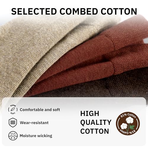 CLOSEMATE Womens Calf Crew Socks Soft Cotton and Lightweight for Dress Trouser 5 Pairs4