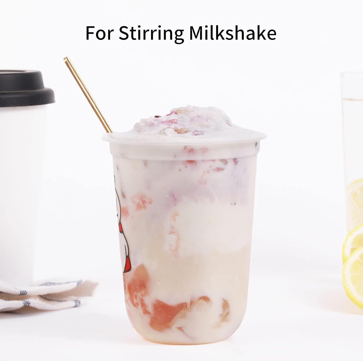 9 Piece 6.7 Inches Coffee/ Tea Spoons Long Handle, Gold, Ice Tea, Espresso Stainless Steel Long Spoons for Stirring