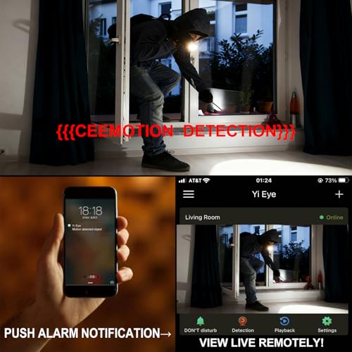 NUNET Dummy Smoke Detector Camera Wireless WiFi, Security Cams with Cell Phone App, Night Vision, Motion Detection, 180 Days Standby Battery, Sideways Lens for Home/Office