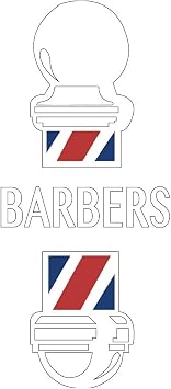 BarberMate Modern Barber Pole Vinyl Cling Decal 1