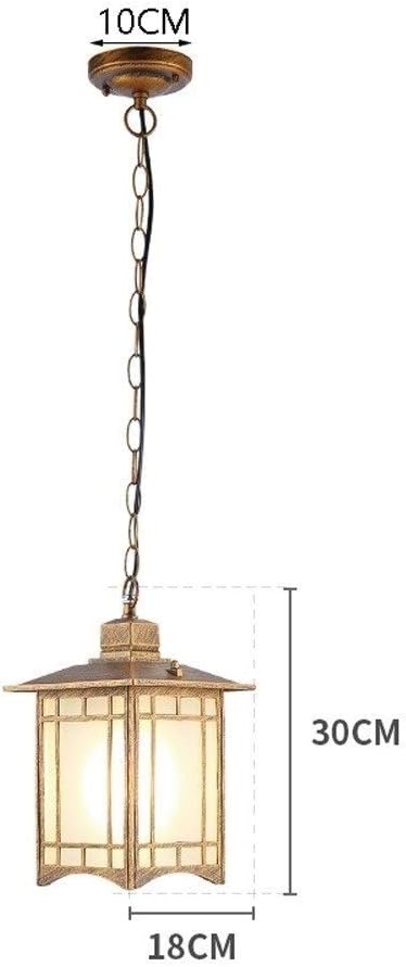 WANGLL Japanese- Decoration Waterproof Outdoor Hanging Lights Square Frame Lampshade Ceiling Pendant Light Aluminum Hanging Suspension Lamp Garden Balcony Corridor Aisle Porch Chandelier E27 Made in WANGLL photo 2