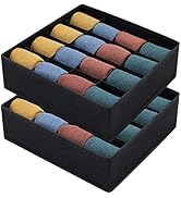 Carehabi Organizzatore di Divisori per Abbigliamento Set di 2, Scatola Pieghevole per Armadio a 24 Celle in Rete, Organizzatore di Cassetti di Grande Capacità per Maglione Pantaloni Biancheria Intima