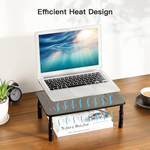 Monitor Stand, Monitor Stand Riser 3 Height Adjustable, Monitor Riser With Airflow Vents, Laptop Stand For Desk, Laptop Riser, Desk Organizer For Monitor, 15.6" Laptop, Pc, Printer #TOP3