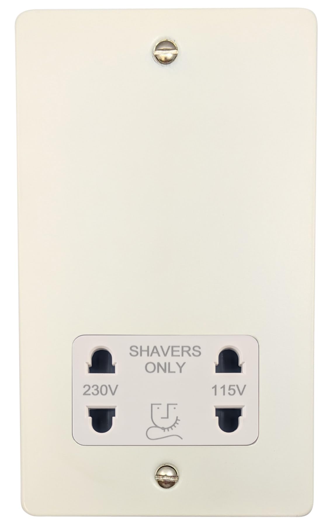 G&H Brassware White Flat Shaver Socket ( Insert)