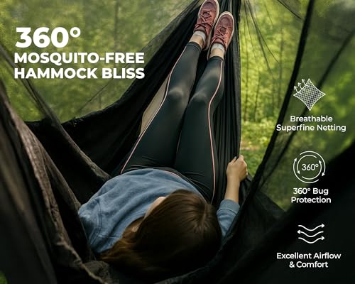 Foxelli XL Hammock Net – 12ft Net for Hammocks, Lightweight Portable Hammock Netting, Fast and Easy Set Up, Fits All Camping Hammocks - Image 3