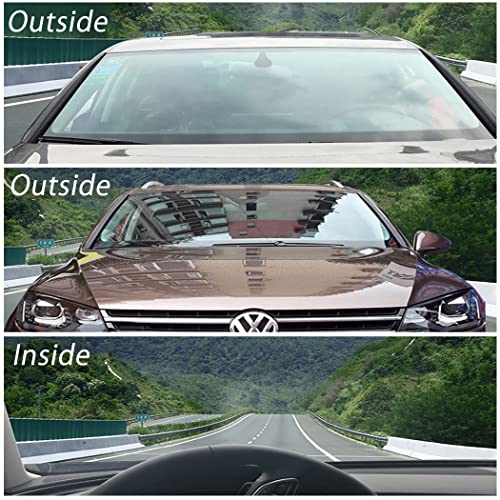 Image of SW 80% VLT Nano Ceramic Car Front Window Film 99% Anti UV Heat Insulation Sun Blocking Solar Window Tint for Car Windshield Rear Side Window, Light Blue, 20Inch X 10Feet, Peel and Stick