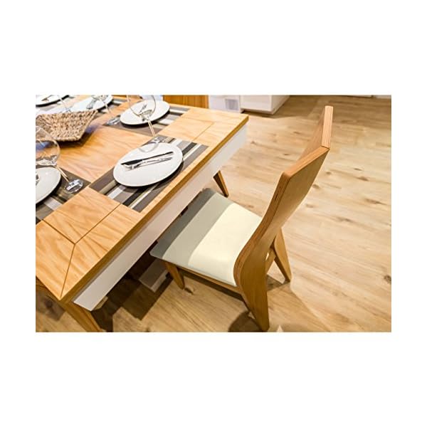 treesure Esszimmerstuhl M, Eiche Massivholz, Bezug Kunstleder, Küchenstuhl, Lounge Stuhl, Designerstuhl – Bild 6